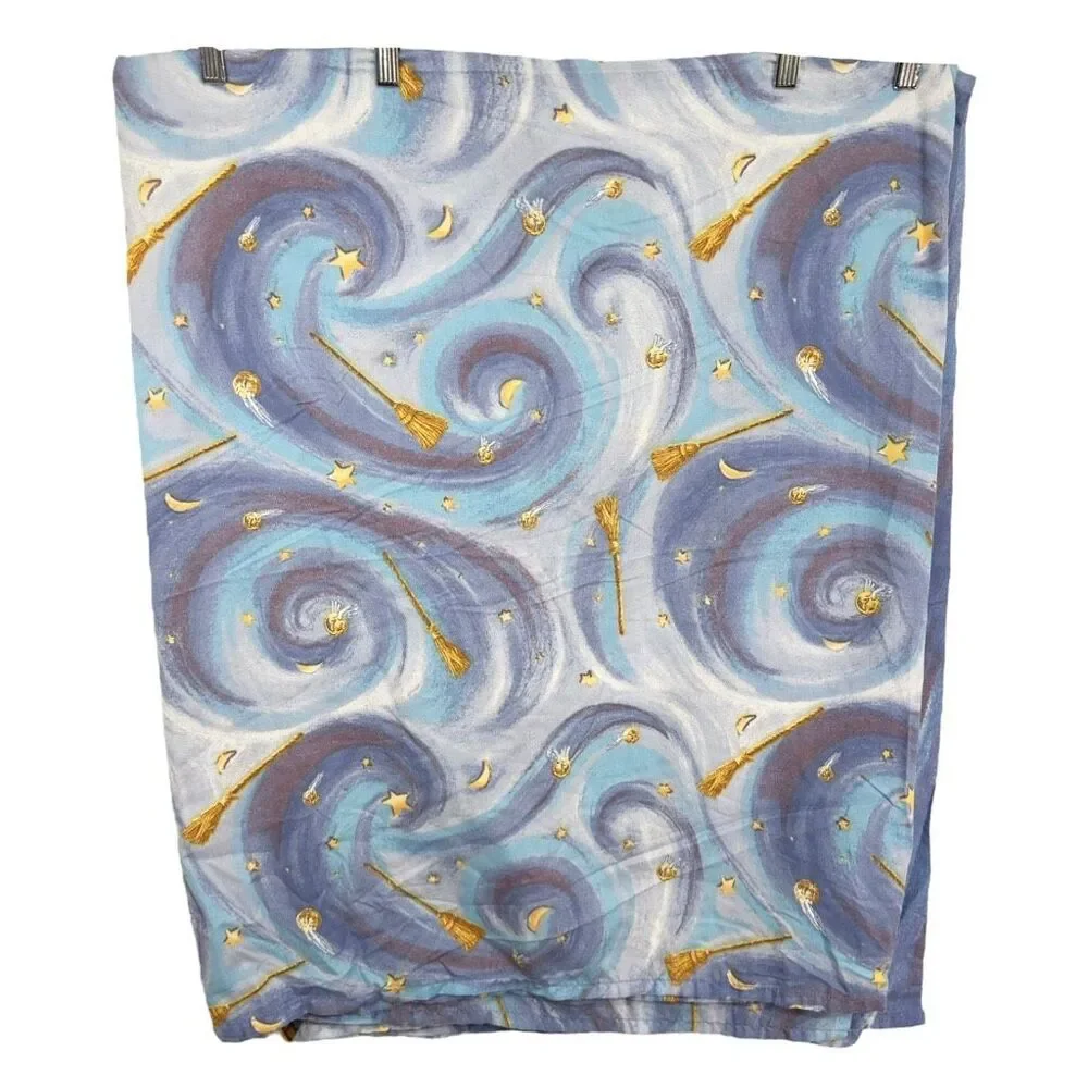 Harry Potter Twin Flat Sheet Vintage 2000 Y2K Quidditch Chamber of Secrets